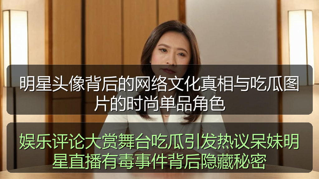 明星头像背后的网络文化真相与吃瓜图片的时尚单品角色