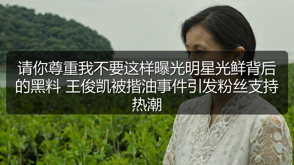 请你尊重我不要这样曝光明星光鲜背后的黑料 王俊凯被揩油事件引发粉丝支持热潮