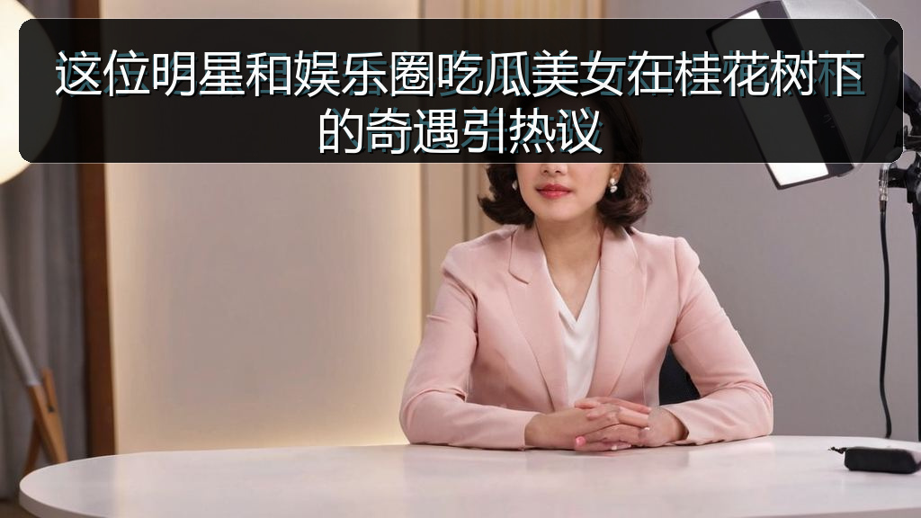 这位明星和娱乐圈吃瓜美女在桂花树下的奇遇引热议